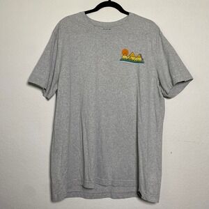 Eddie Bauer T-Shirt XL Gray Mens Gorpcore Bigfoot Mountain Graphic Outdoors Tee